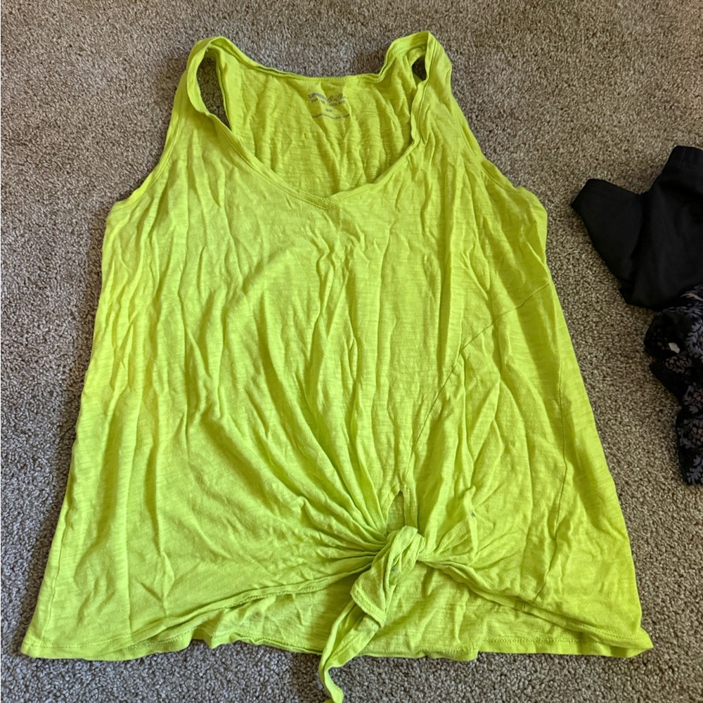 Express Neon Yellow Tank Top